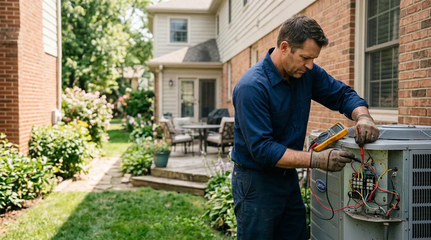HVAC technician working near Nazareth, MI